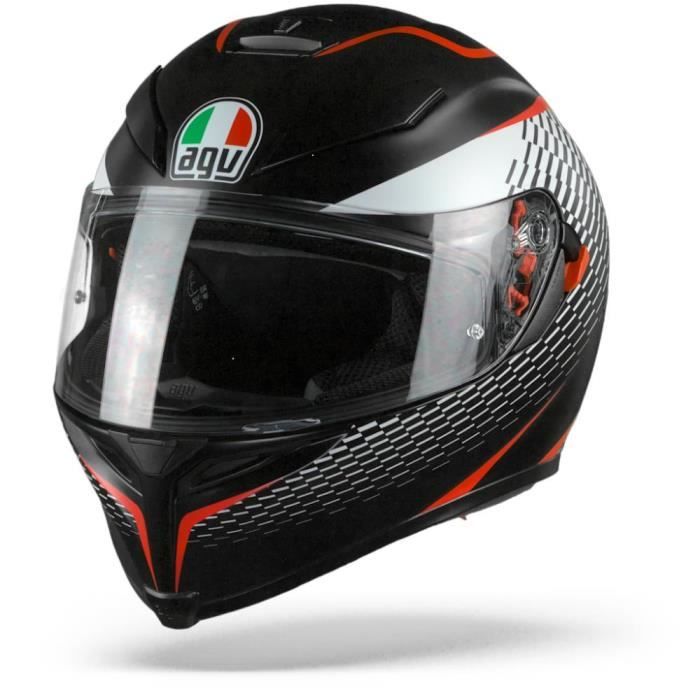 AGV K5 S MAX VISION THUNDER CASQUE INTÉGRAL NOIR MAT BLANC ROUGE L -  Cdiscount Auto