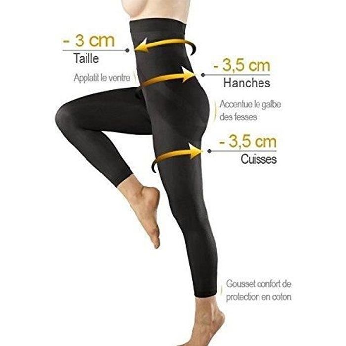 legging ventre plat taille haute