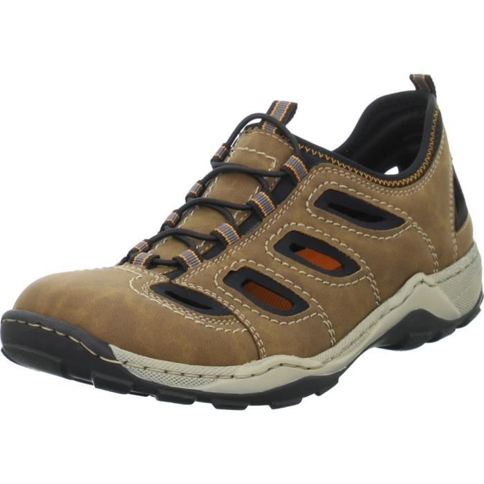 Rieker Baskets Homme - RIEKER - 0806525 - Cuir - Lacets - Marron