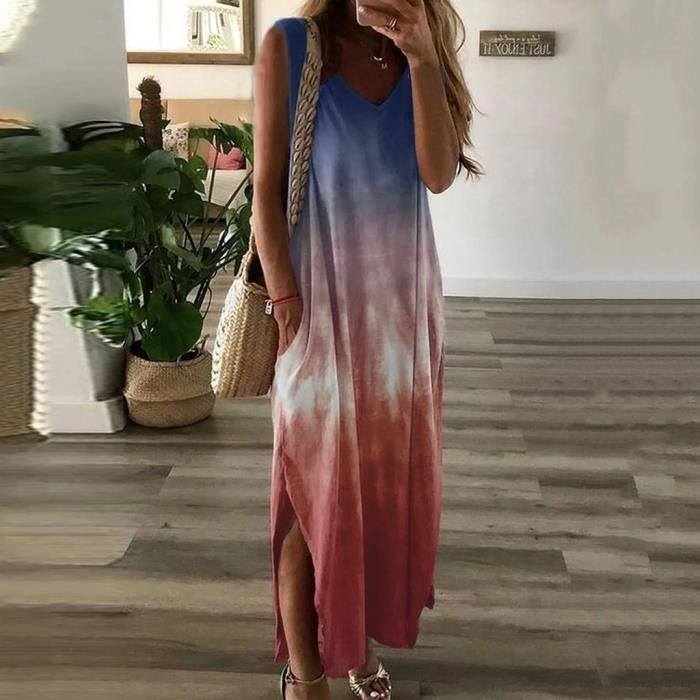 Robe longue tie and die cheap