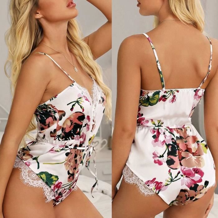 Body Combinaison Dentelle Lingerie Soie