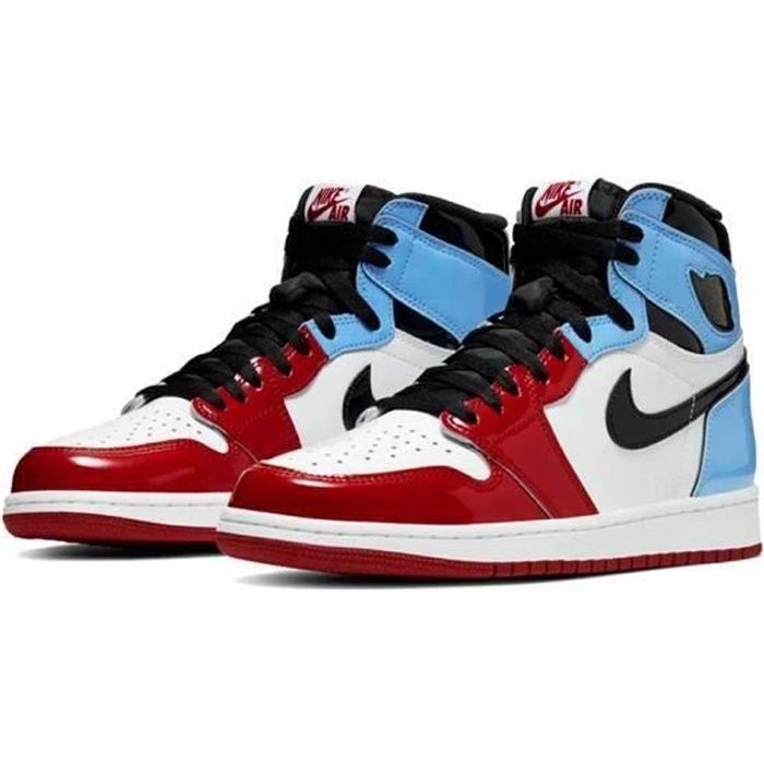Basket NIKE AIR Jordan 1 NIKE AIR Jordan One AJ 1 Retro High Chaussure pour  Homme et Femme Rouge Rouge - Cdiscount Chaussures