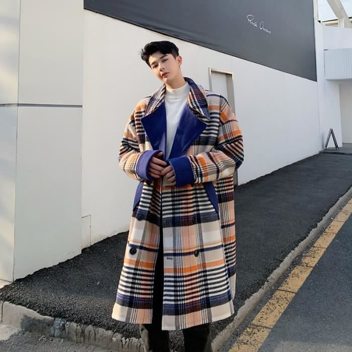 Veste laine a carreaux hot sale