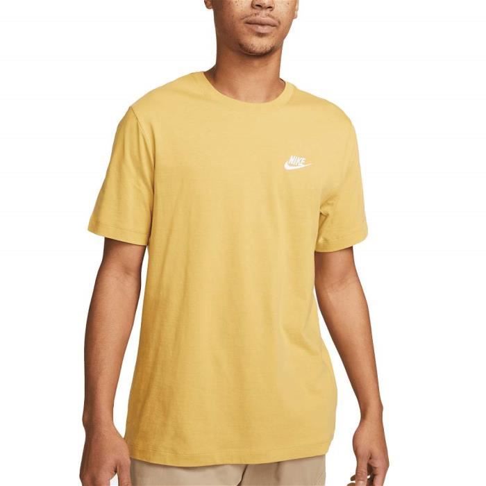 Nike T shirt pour Homme Club Jaune AR4997 725 Jaune Cdiscount