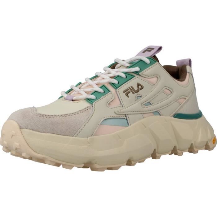 Basket FILA 136224 Beige Femme Lacets Beige Cdiscount Chaussures