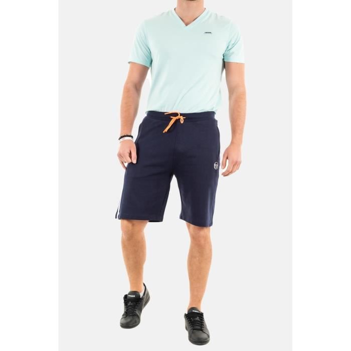 shorts bermudas sergio tacchini abbey 231-nvy/ora - homme - fitness - bleu