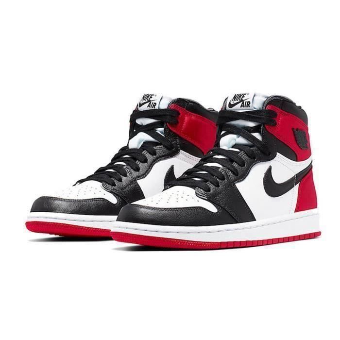 Jordan 1 femme top rouge