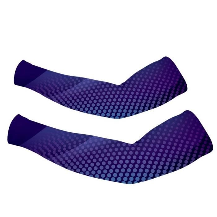 4 Paires Manchettes De Bras Lefit Anti-UV Noir - Taille Unique Homme/femme Running