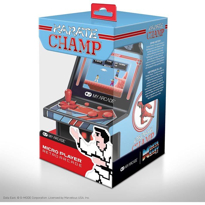 Mini borne d'arcade My Arcade Micro Player Karate Champ pour les fans de jeux rétro Neuf