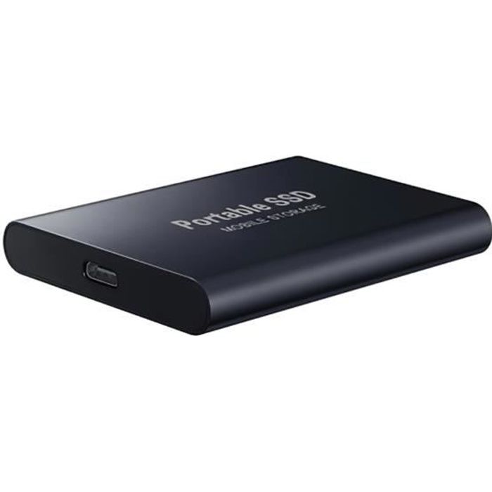 Disque Ssd Externe Portable Haute Vitesse - 500G - Noir