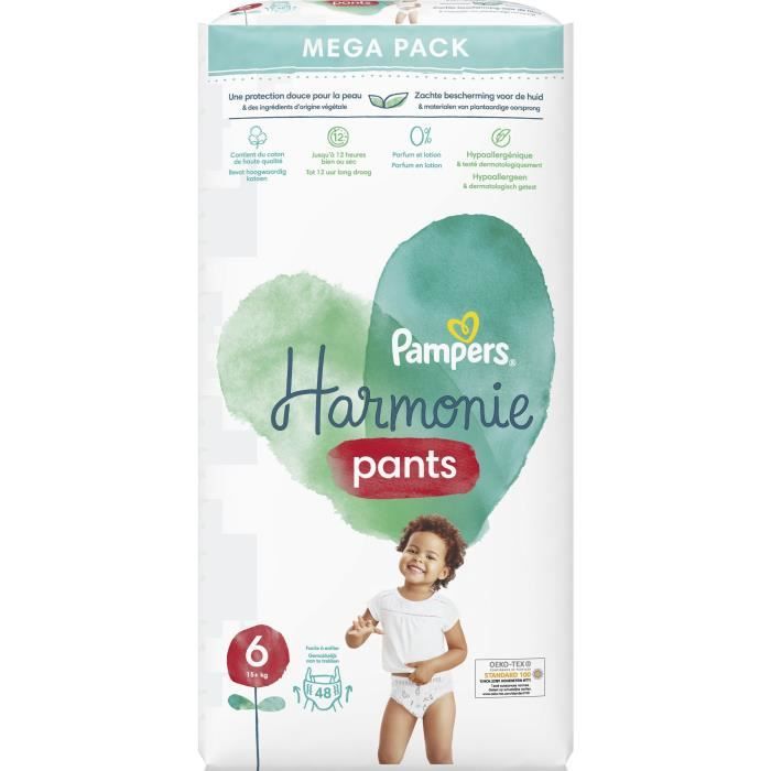 PAMPERS Harmonie Pants Taille 6 - 48 Couches-culottes - Cdiscount  Puériculture & Eveil bébé