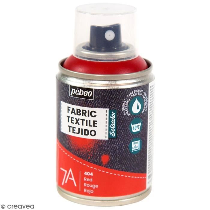 Peinture textile en bombe - 100 ml Rouge