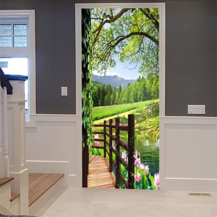 Autocollant Mural 3D 'Coupe De Cheveux' C1515 - Décoration Salon Coiffure, Motif Fleurs