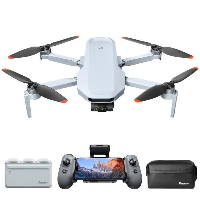 Drone POTENSIC ATOM 2 Fly More Combo Caméra HD4K GPS intégré Autonomie de 15 25 minutes Portée de 300 mètres
