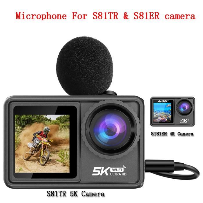 Microphone externe haute fidélité pour caméra de sport Go Pro,étanche