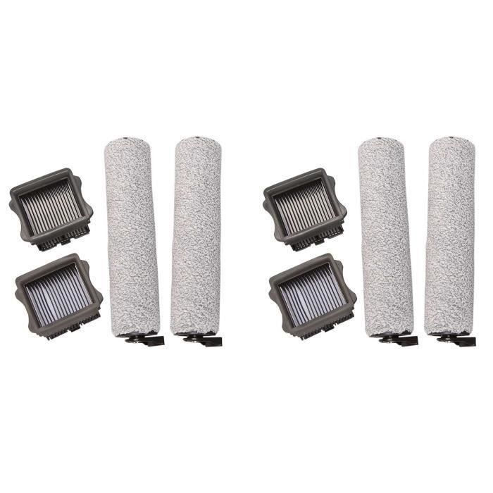 Kit De Rechange Pour Aspirateur Tineco IFloor 5 Breeze – 4 Filtres Lavables + 2 Brosses à Rouleaux