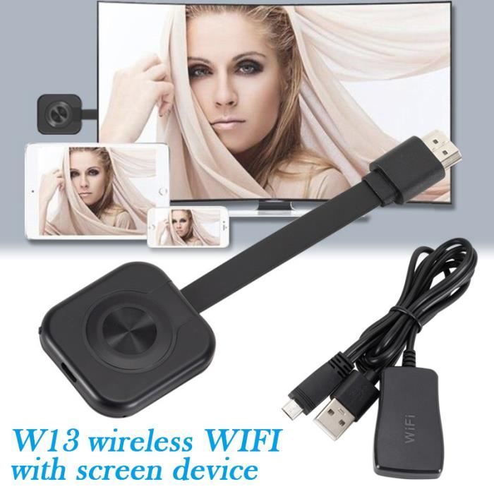Miracast DLNA Dongle sans Fil Adaptateur daffichage HDMI 4K HD WiFi Streaming Video Receiver 1080P HD Support Chromecast Chromecast TV Dongle daffichage WiFi Airplay 