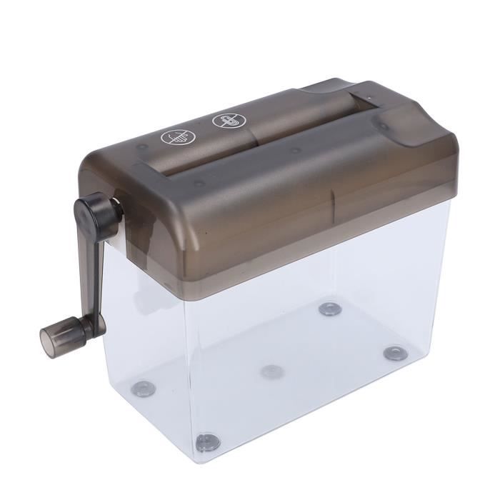 Déchiqueteuse à papier manuelle Mini broyeur manuel Portable de bureau