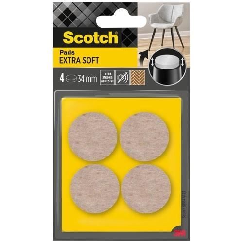 Patin en feutre laine adhésif rond Scotch ø34 mm