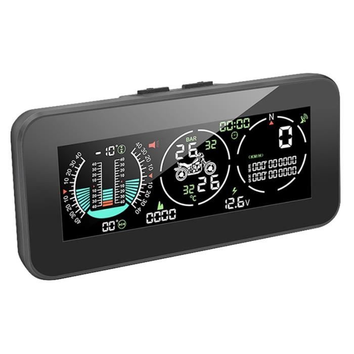 GPS MSx10 HUD Affichage TêTe Haute Moto Alarme de Survitesse InclinomèTre SystèMe de