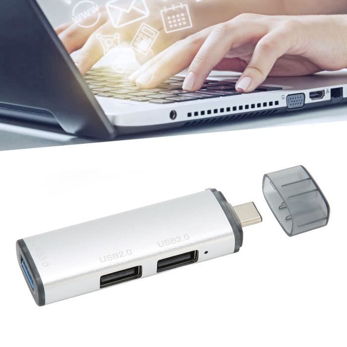 Station d'accueil USB C Hub USB C 3 en 1 1 port USB3.0 2 ports USB2.0
