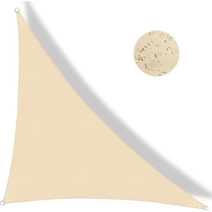 Tenda A Vela Triangolare IOAOI 3x3x4.3 M - Impermeabile, UV98%, Per Giardino E Terrazza, Giallo Chiaro