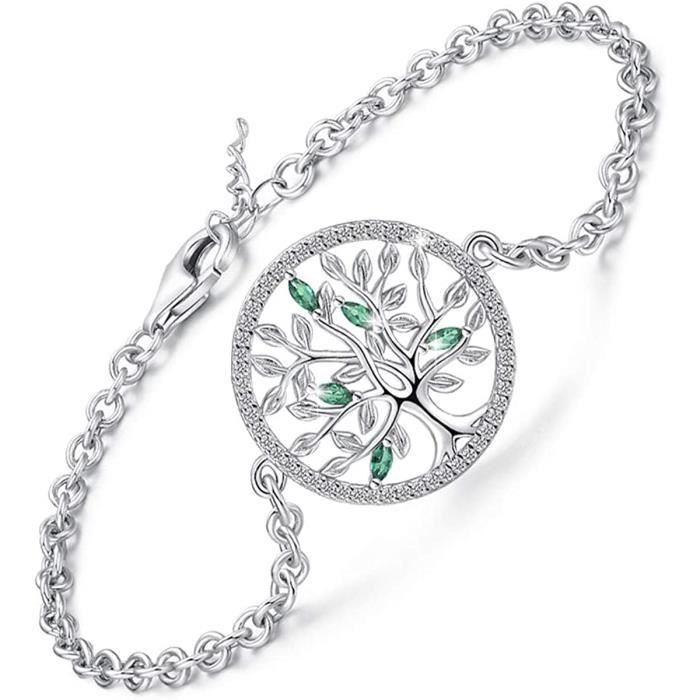 Bracelet arbre de vie des femmes, chaîne de charme de bracelet à
