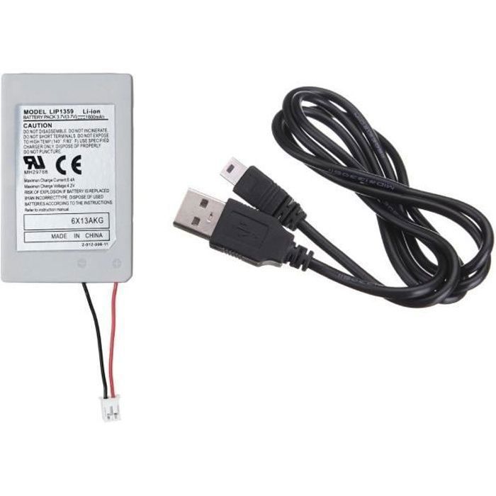Batterie + c&acirc;ble Manette Sony Dualshock 3 PS3 Playstation 3 LIP1359 3.7V Li-ion -