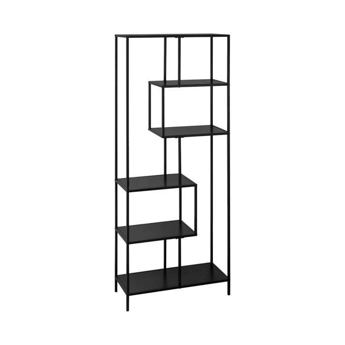 Etagère bibliothèque asymétrique métal 6 niveaux INDUSTRIELLE