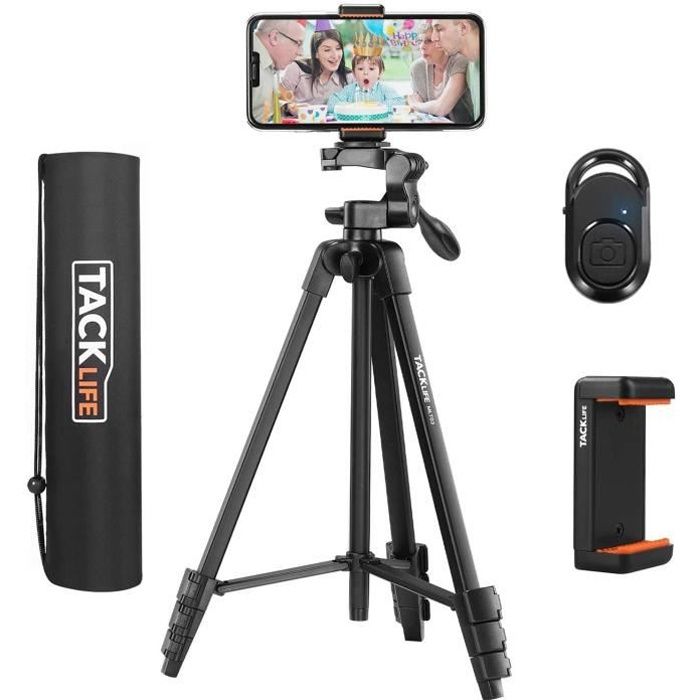 TACKLIFE MLT03 Trépied Caméra 40,6 cm - 137 cm Alliage d'Aluminium Bluetooth Télécommande