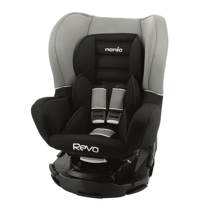 NANIA Siège auto pivotant 360° Revo luxe Groupe 0/1- Gris Noir - Achat /  Vente siège auto Siège 360° Revo luxe Gris - Cdiscount