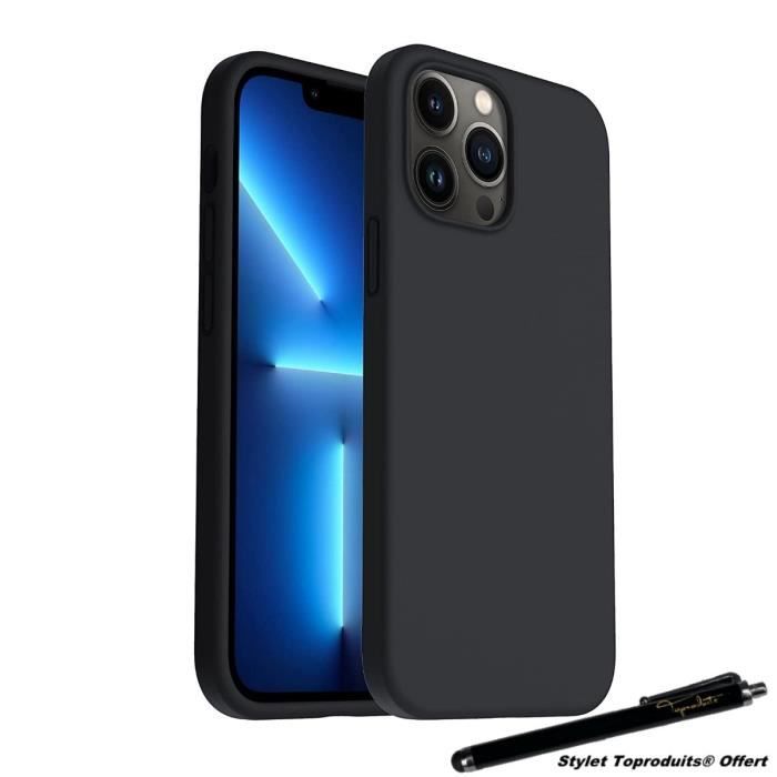 Kit De Protection Little Boutik Pour IPhone 13 Pro Max : Coque TPU Noire + Verre Trempé