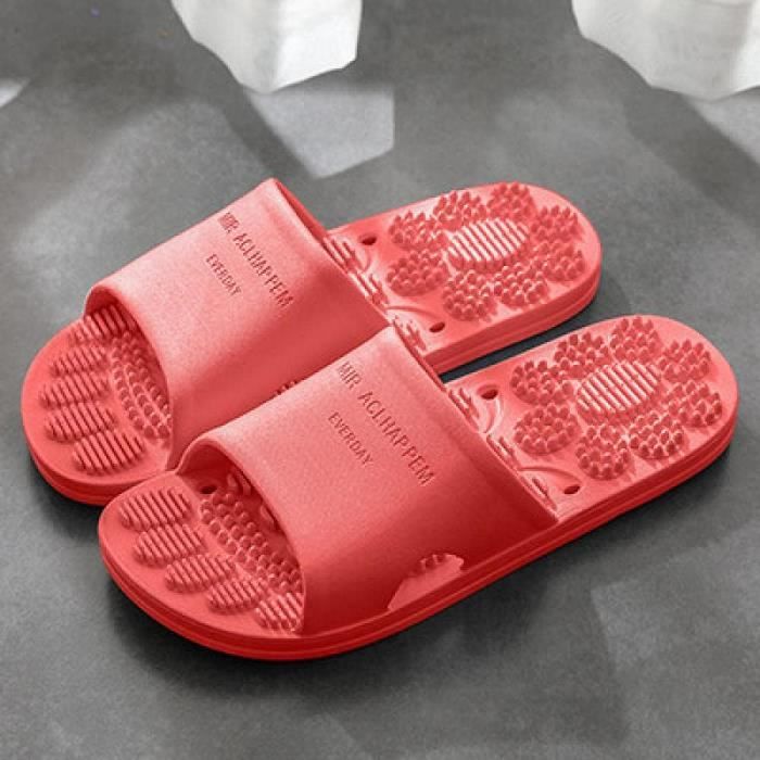 Claquettes Femme Fleurs - Pantoufles De Bain Antidérapantes - Semelle épaisse PVC - Pour Maison, Plage, Piscine