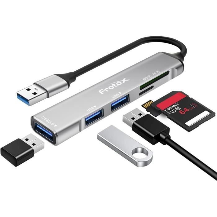 Lecteur carte mémoire CABLING ® Adaptateur USB Type C Hub avec