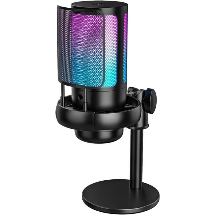 Rgb Microphone À Condensateur 24 Bits-192 Khz,Micro Gaming Avec 7 ...