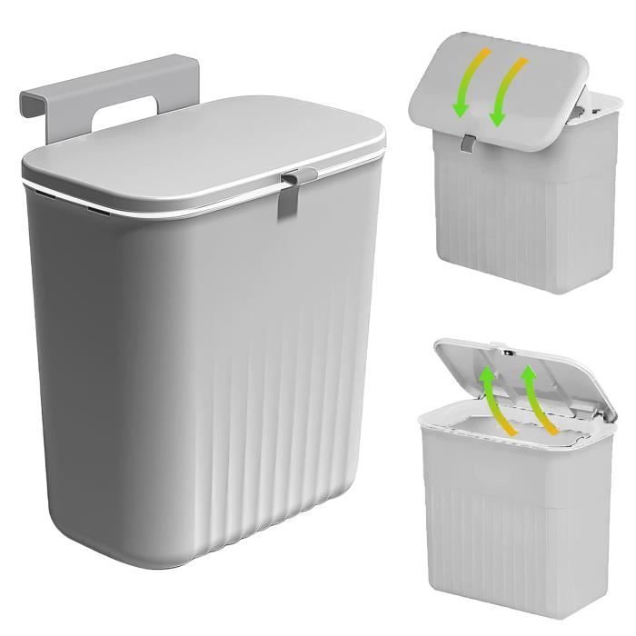 AIOUHMYM Poubelle Cuisine, 10L Poubelle Pliante Suspendue