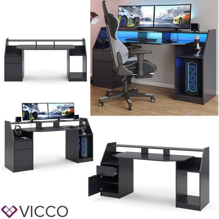 Bureau Informatique Vicco Joel Bureau Pc Noir Bureau Gaming Bureau Bureau Gamer Achat Vente Secretaire Bureau Informatique Vicco J Soldes Sur Cdiscount Des Le 20 Janvier Cdiscount