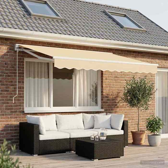 vidaXL Toile dauvent Crème 35x25 m 143702