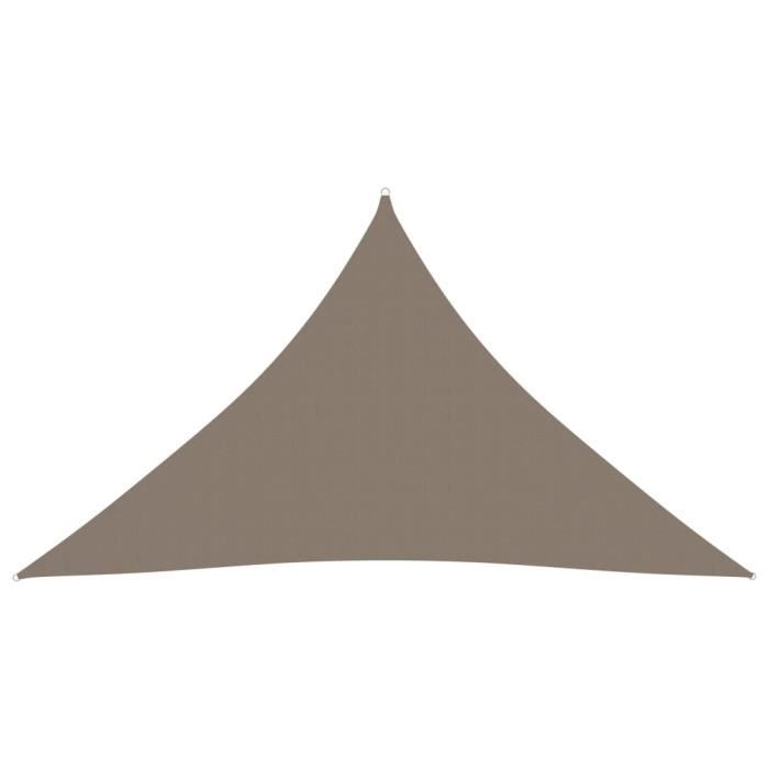 vidaXL Voile de parasol Tissu Oxford triangulaire 5x5x6 m Taupe