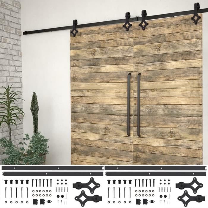 vidaXL Porte coulissante 183 cm - de poudre - 80 kg