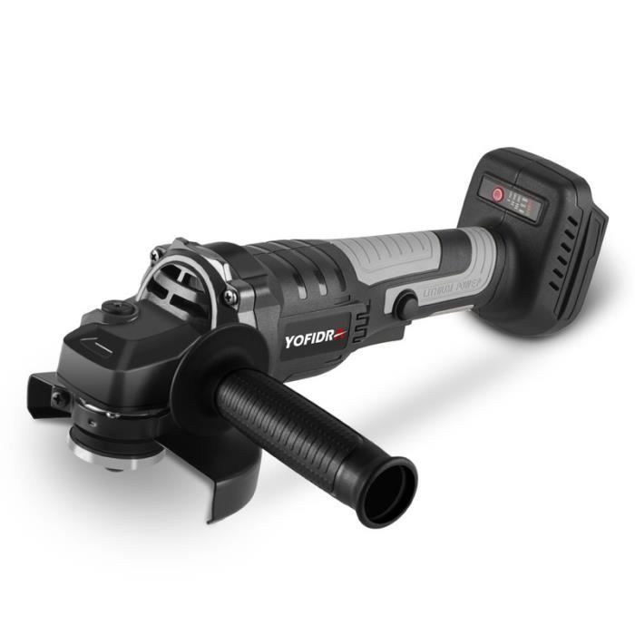 Meuleuse d'angle sans fil 125mm 850W, 3X Disques de ponçage - Yofidra