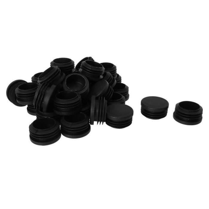 6 Bouchons Caoutchouc Noir Pour Pied De Chaise - Insert Tube 48mm - Uxcell