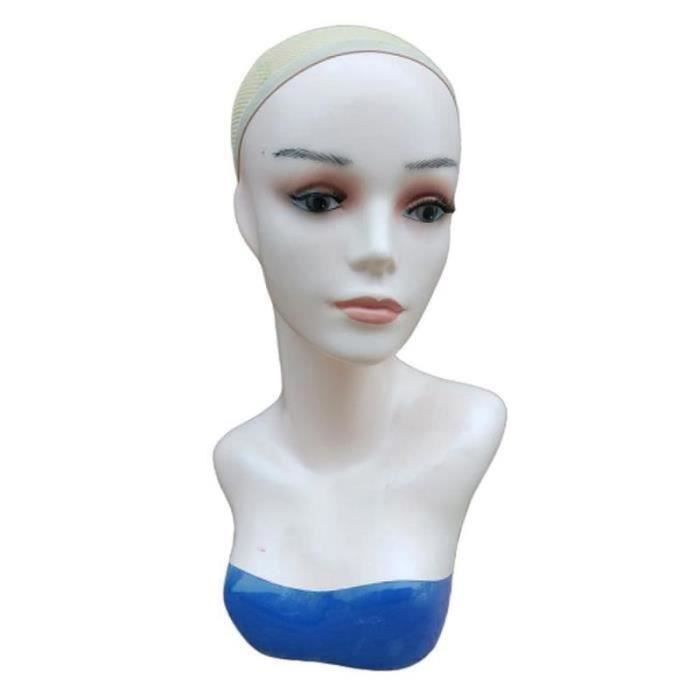 TETE DE MANNEQUIN PORTE PERRUQUE Buste Tête Mannequin Femme avec