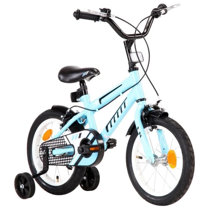RIN Vélo pour enfants 14 pouces Noir et bleuZJCHAOVélo pour enfants 14 pouZJCHAOVélo pour enfants 14 pou