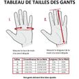Gants de Conduite Mitaine en Cuir Rouge pour Hommes - Sans doigts - Taille L-1