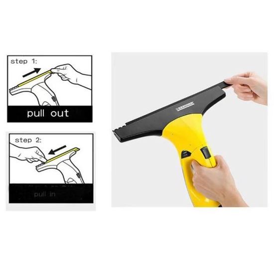 2 Lèvres En Caoutchouc De Remplacement – Pour Lames D’aspirateur De Fenêtre Karcher – 280 Mm – Universel