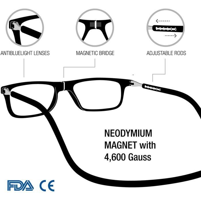 Lunettes Magnetiques Anti Lumiere Bleue pour Homme et Femme