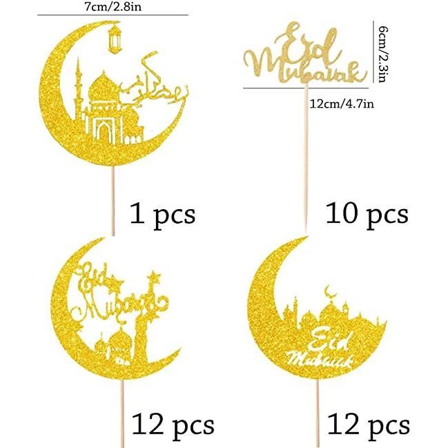 Emporte Pièces Eid Mubarak, 24 Pièce 3D Moule Biscuit Plastique Emporte Emporte Pièces Eid Mubarak, 24 Pièce 3D Moule Biscuit Plastique Emporte