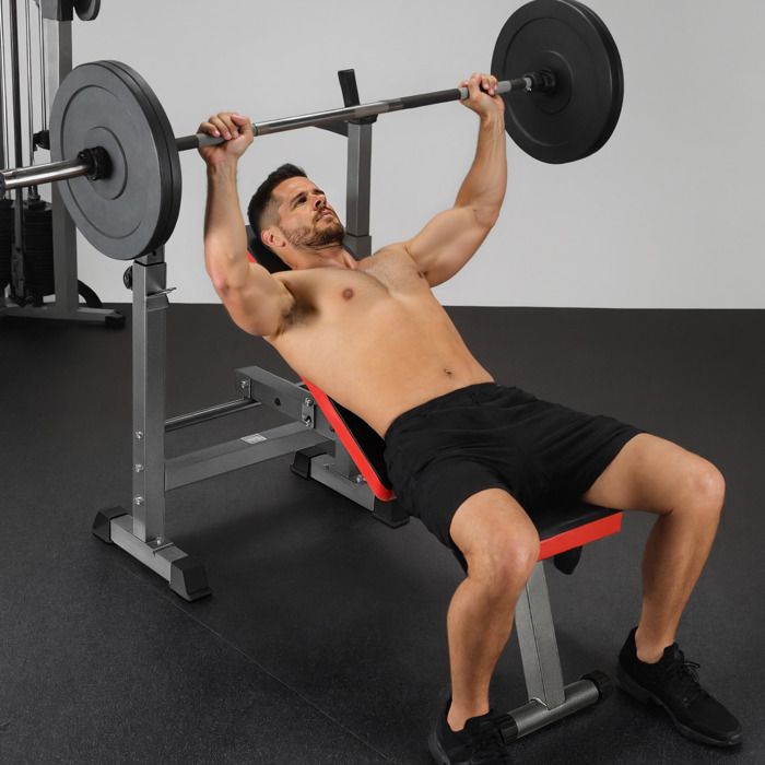 VOWVIT Banc De Musculation Pliable Réglable Multifonction - 7+3 Positions - Charge 600 Kg