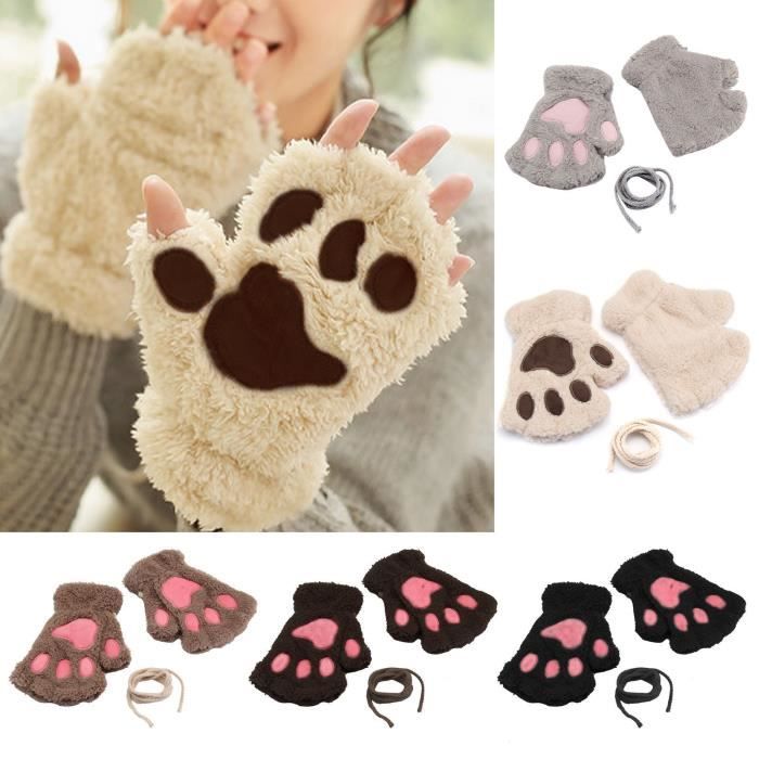 Moufles Animaux Flamant Rose - Gants D'hiver Doublés Chauds Pour Femmes Et Ados, Longueur 25 Cm, Cadeau Mignon